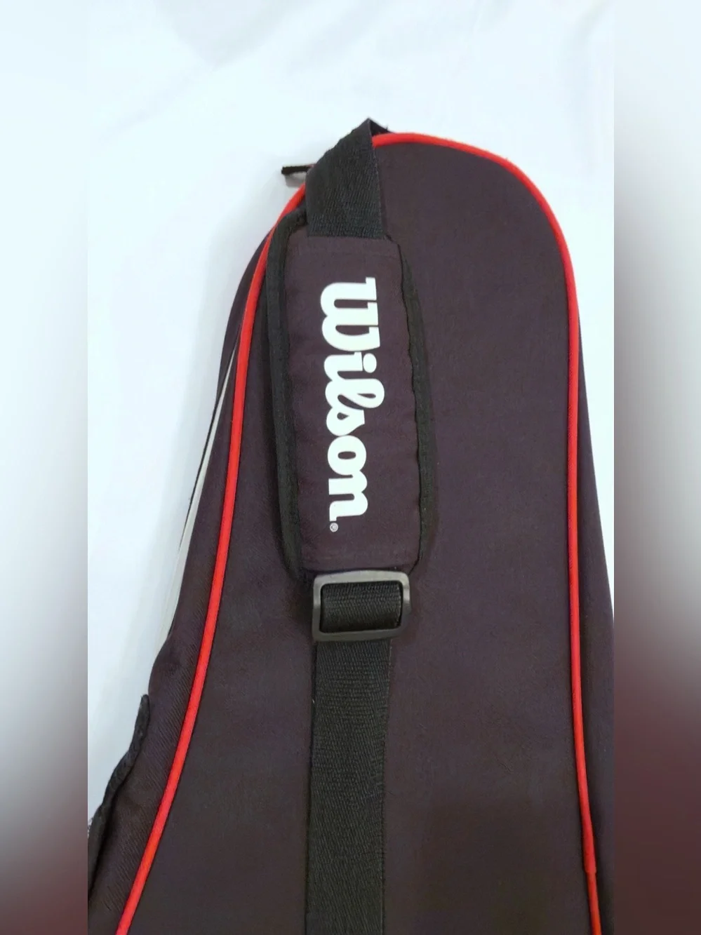 NWOT: Wilson Black Tennis Bag with Red Piping